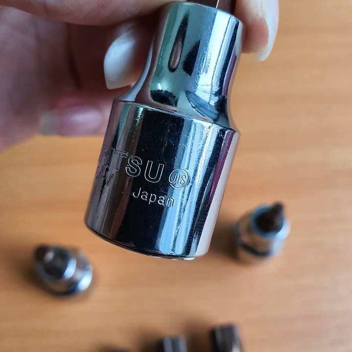 Đầu Tuýp Bông 12 Cánh KOURITSU Thép Cr-V Cứng Cáp - Khắc Chìm Thông Số Đủ Cỡ M5 Đến M14, BH 12 tháng