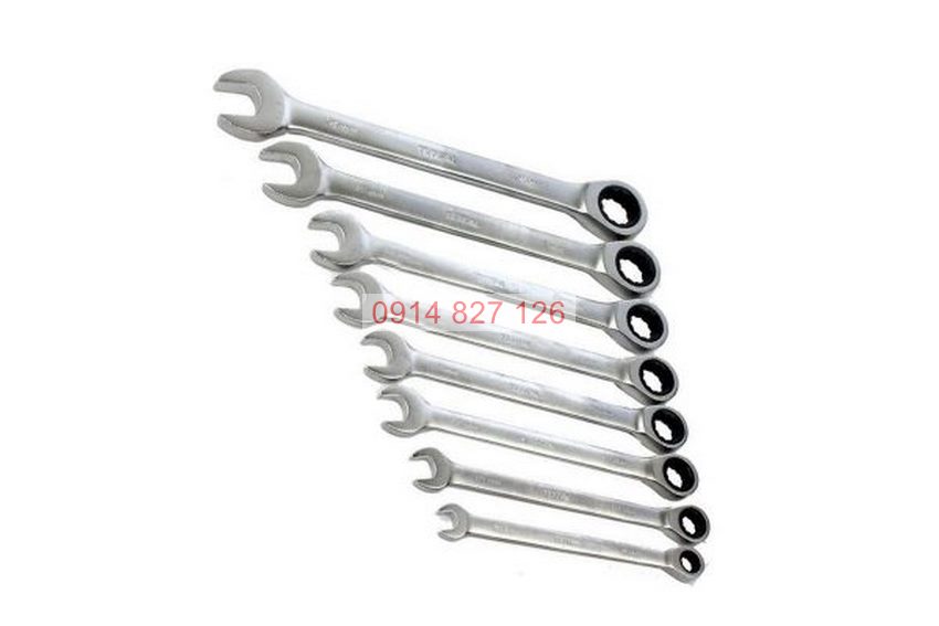 Bộ cờ lê vòng miệng tự động có 8 chi tiết cỡ từ 8-19mm TOTAL THT102RK086