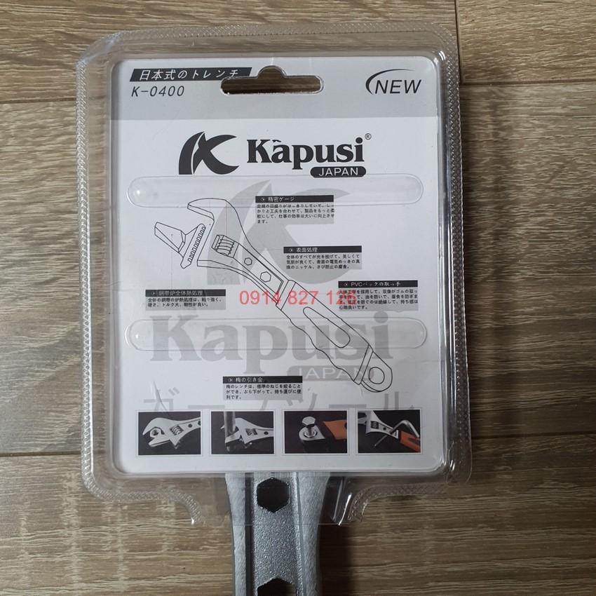 Mỏ lết bọc cao su cao cấp hãng Kapusi Nhật Bản đủ cỡ từ 8-10-12 inch