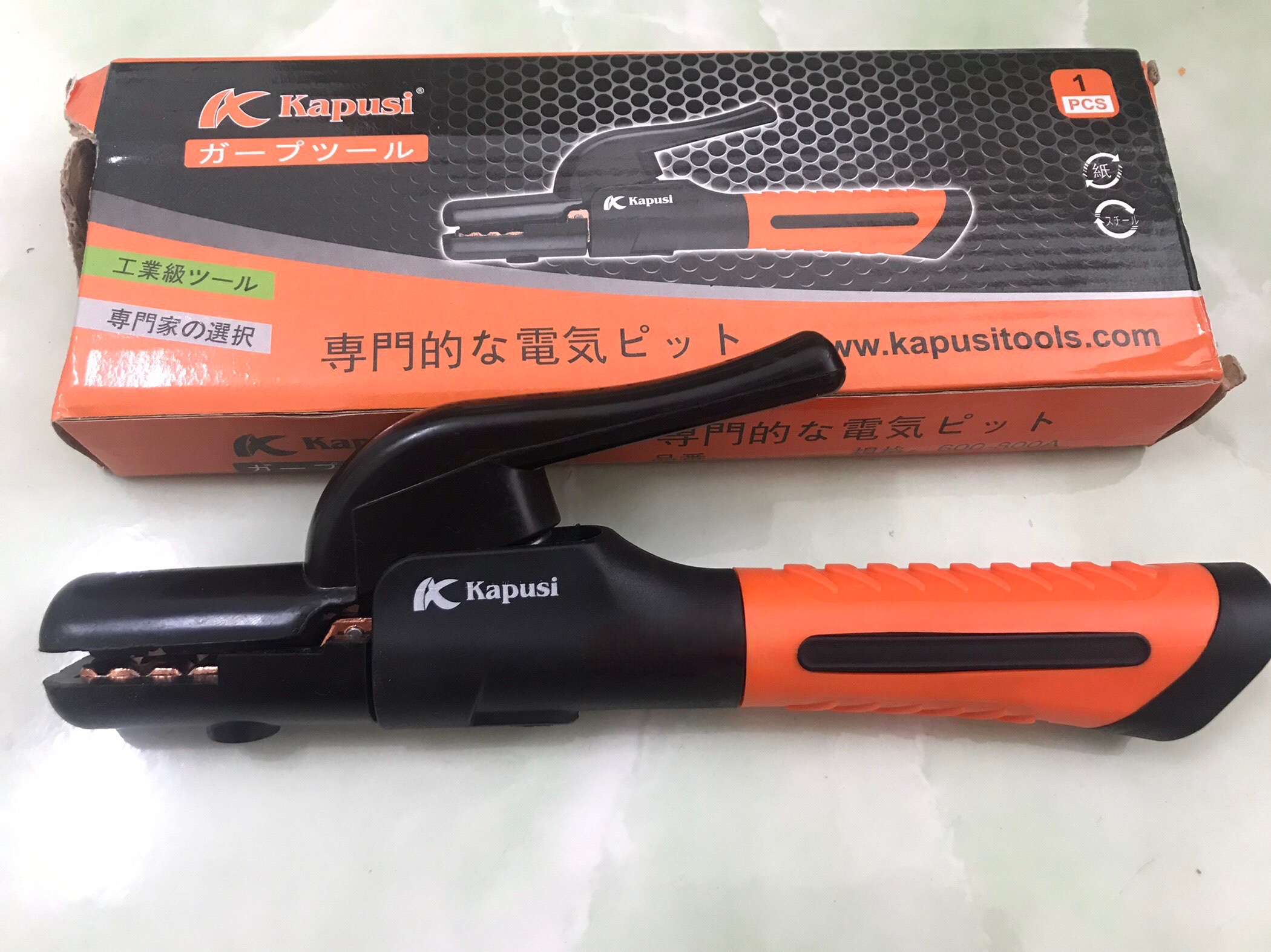 Kìm hàn KAPUSI K-2001, K-2002, 800A-1000A lõi đồng đúc nguyên khối dùng cho máy hàn