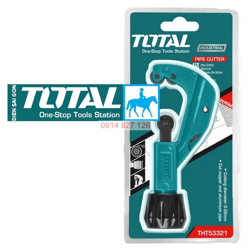 Dao cắt ống đồng và nhôm Total THT53321 dụng cụ cắt ống 178mm hợp kim cao cấp chống rỉ sét