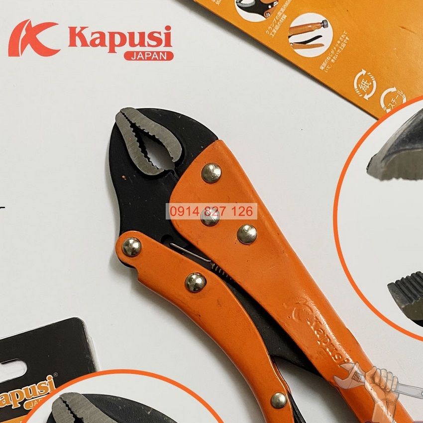 Kìm bấm chết Kapusi K-8255 10 inch, chất liệu CRV chắc chắn thép Nhật, sơn cam