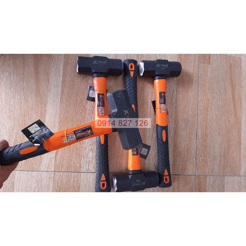 Búa tạ lục giác 2 đầu KAPUSI cỡ 2.7-3.6-4.6kg (K-9574, K-9576, K-9578)