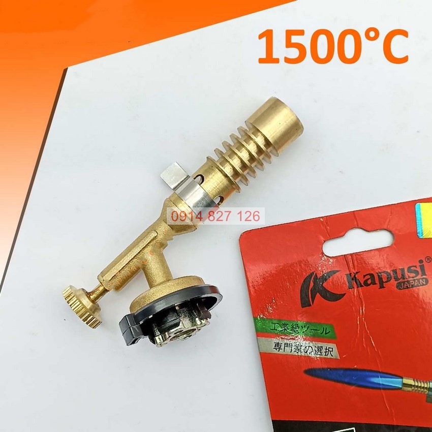 Đèn khò gas hợp kim đồng KAPUSI Nhật bản K-8010 115mm lên tới 1500 độ C, hàn ống đồng