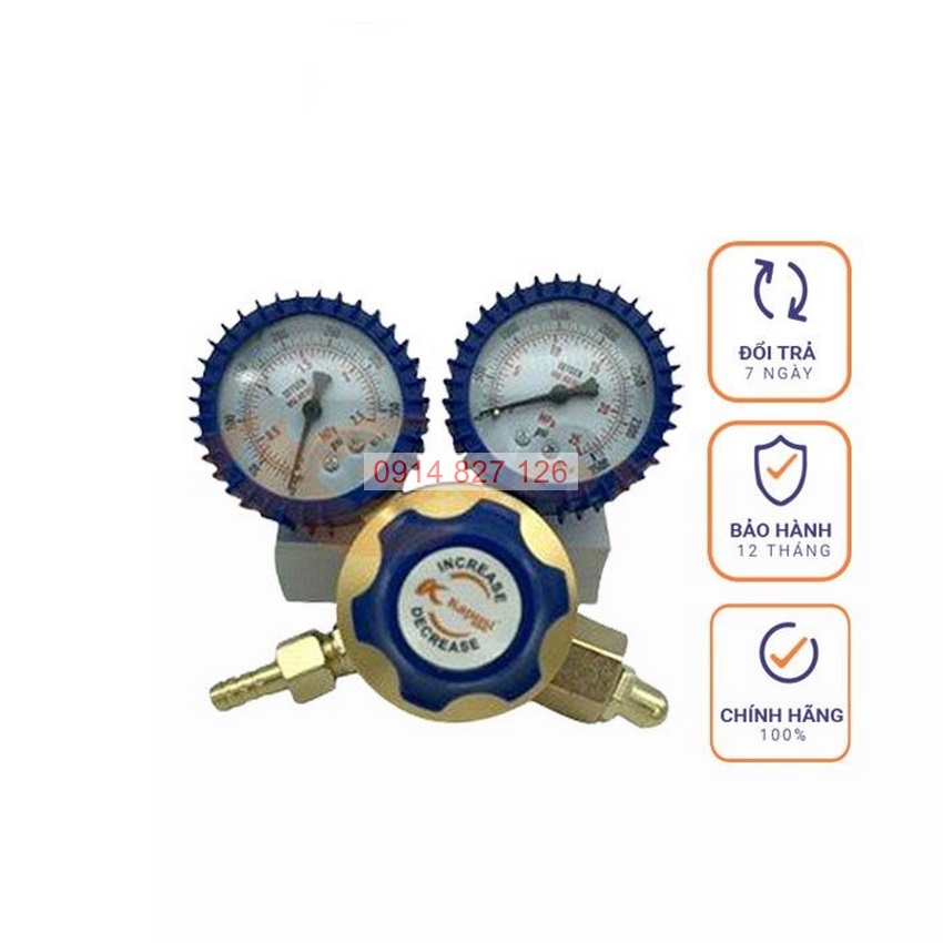 Đồng hồ ga điều áp khí gas và oxy (K-2008 và K-2006) KAPUSI, van giảm áp, áp suất 15Mpa