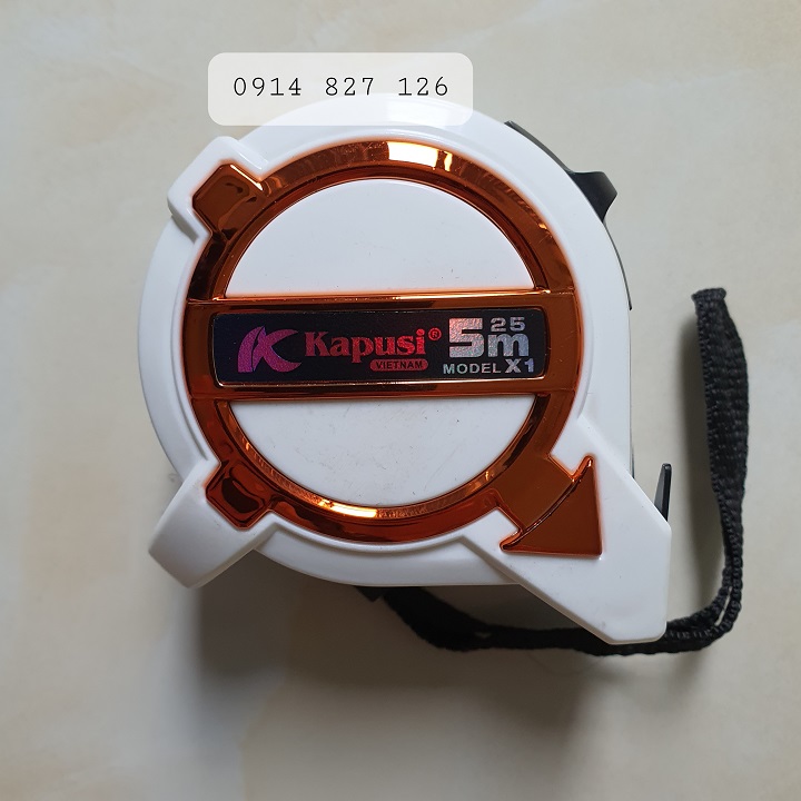 Thước cuộn thép Kapusi K-7056, K-2724 chiều dài 5m có lỗ ban phong thủy