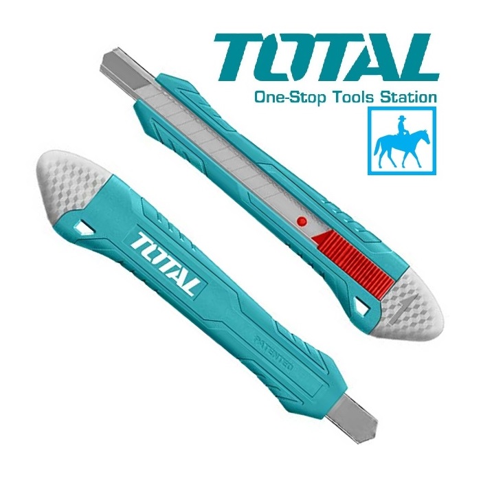 Dao rọc giấy TOTAL THT51001 kích thước lưỡi 18x100mm, dài 152mm, nút ấn dẹp