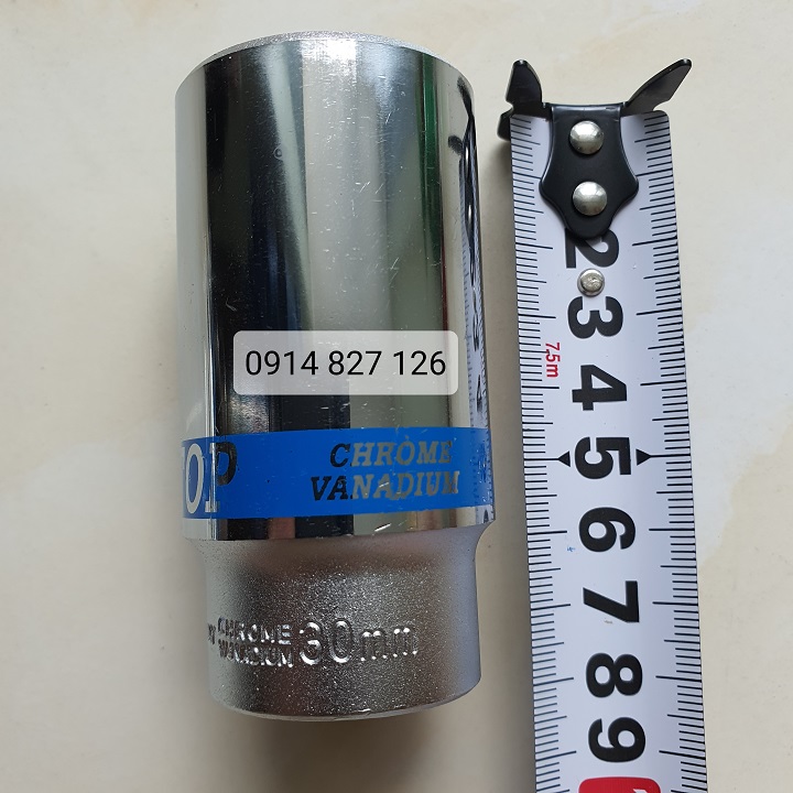 Tuýp mở bulong 1/2 inch thân dài 8cm hãng TOP (Khẩu vặn ốc 1/2 inch dài)