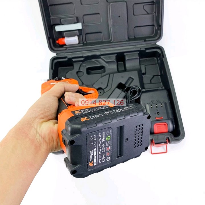 Máy cắt tỉa cành cây K-6888 Kapusi dùng pin cao cấp, Kìm điện tỉa cây 600w