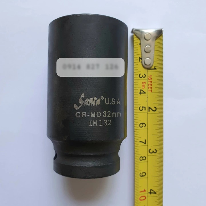 Đầu Khẩu Đen Dài 1/2 Inch KOURITSU Thép Cr-Mo Siêu Cứng - Đầu Tuýp Đen Bắn Súng 1/2 Đủ Cỡ 10-24mm BH 12 Tháng