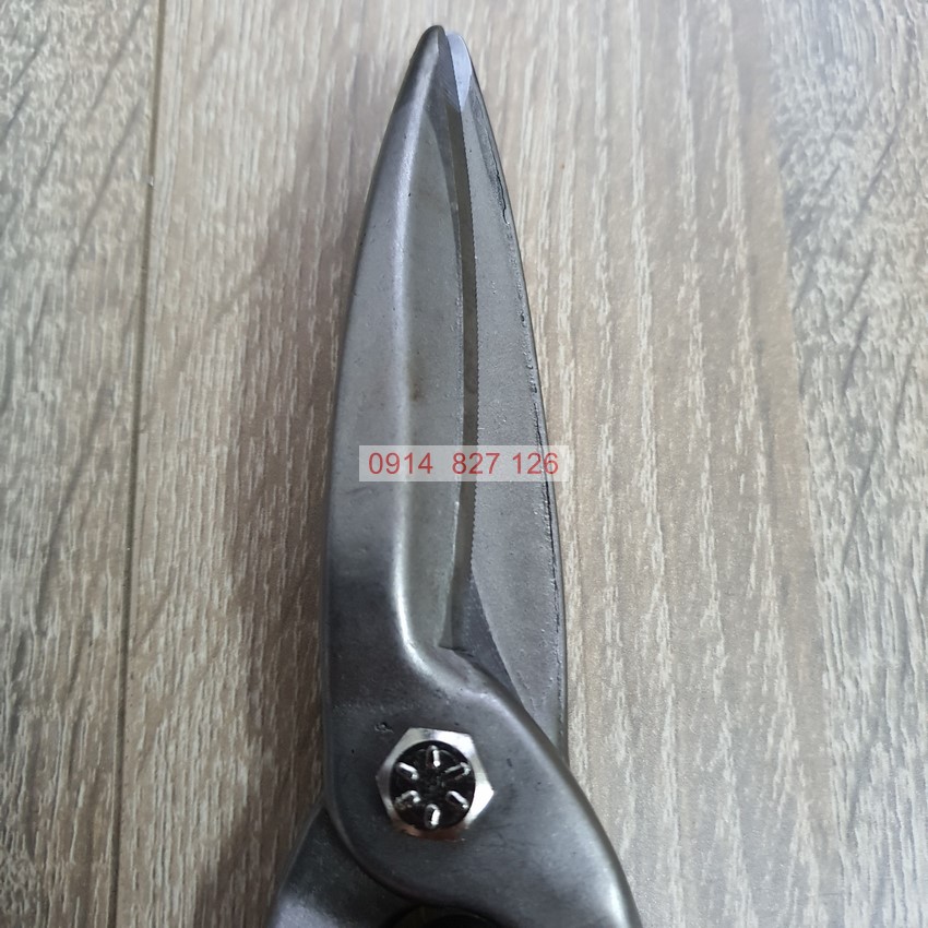 Kéo cắt tôn, thạch cao KAPUSI K-0336 12inch mũi thẳng, thép CR-V lưỡi kéo sắc bén