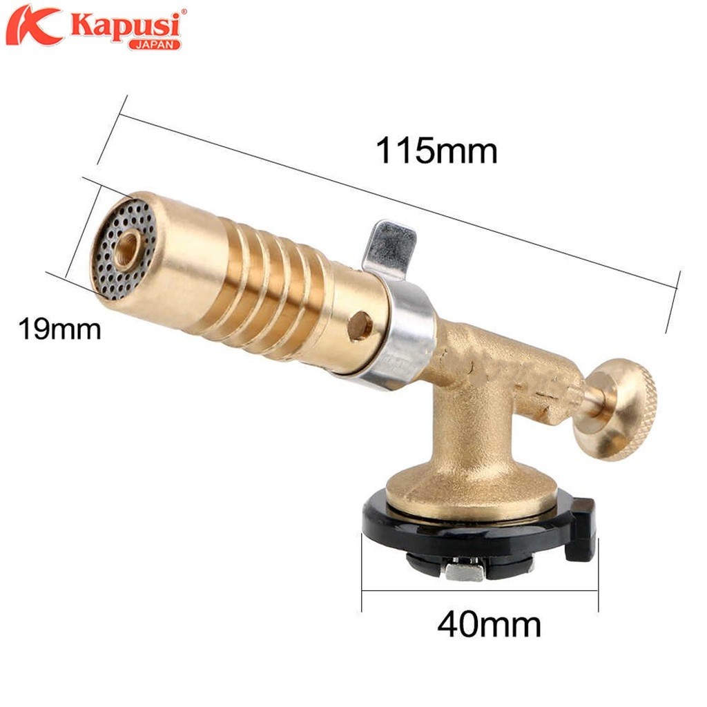Đèn khò gas hợp kim đồng KAPUSI Nhật bản K-8010 115mm lên tới 1500 độ C, hàn ống đồng