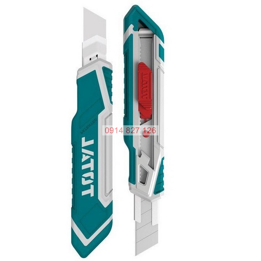 Dao rọc giấy cao cấp TOTAL THT511816 kèm theo 1 lưỡi dao chất liệu SK5 cắt giấy, rọc băng keo