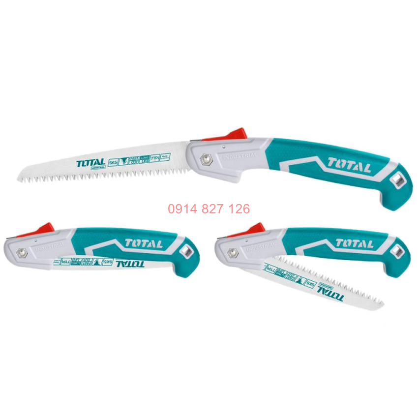 Cưa cành cầm tay dạng xếp TOTAL THFSW1806 7inch, sắc bén, lưỡi cưa SK5, chống cong gãy