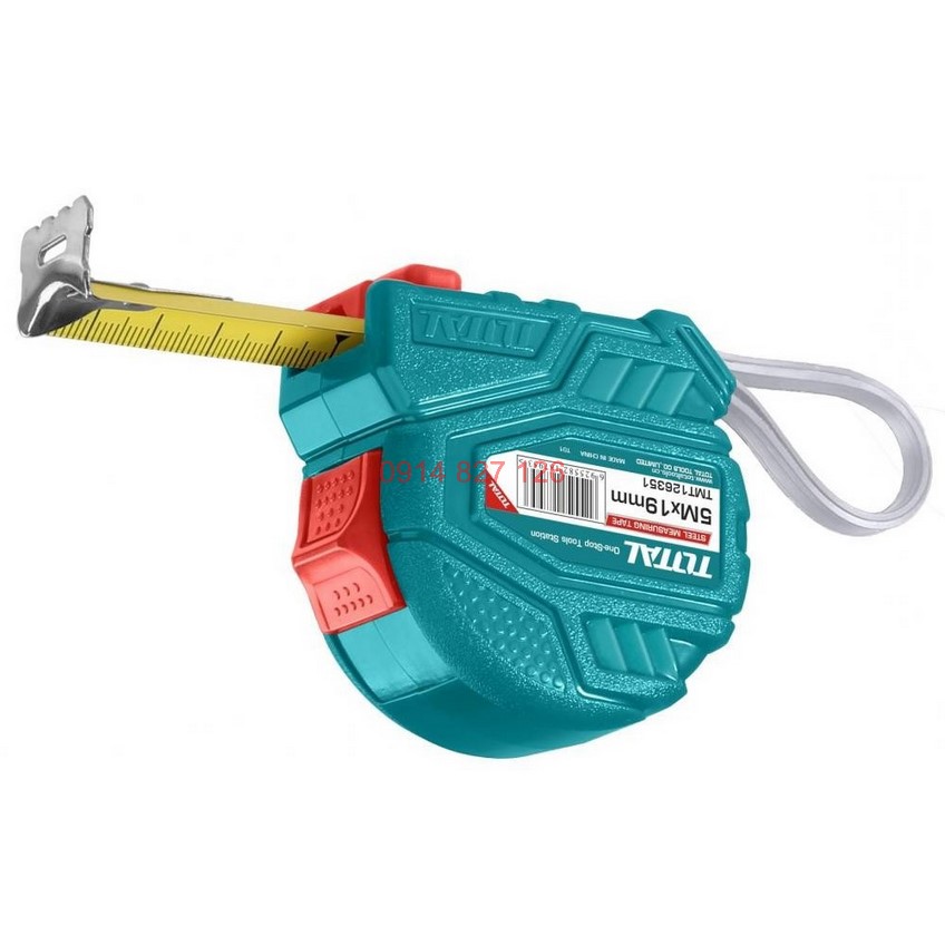 Thước cuộn thép nền vàng 19mm TOTAL TMT126351