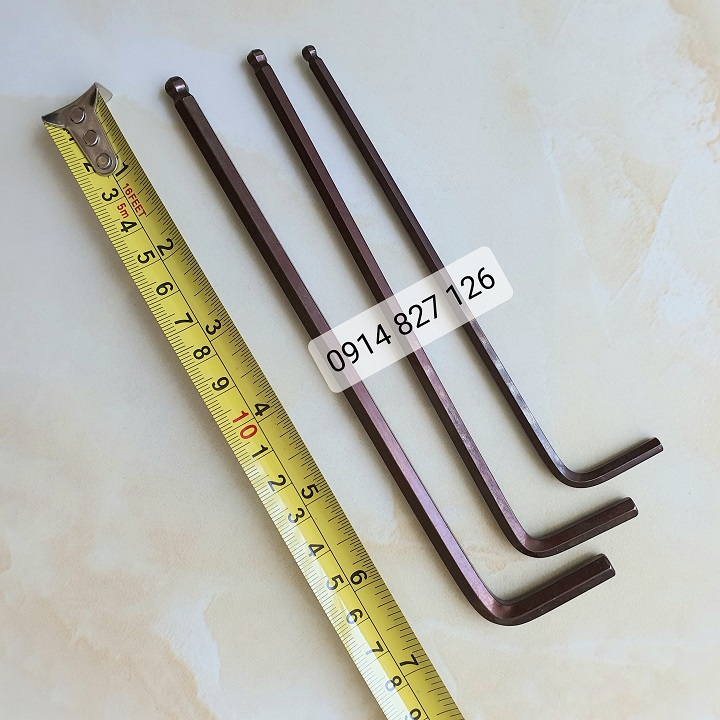 Lục giác nâu loại cao cấp lẻ đủ số siêu cứng - Chìa lục giác bi lẻ