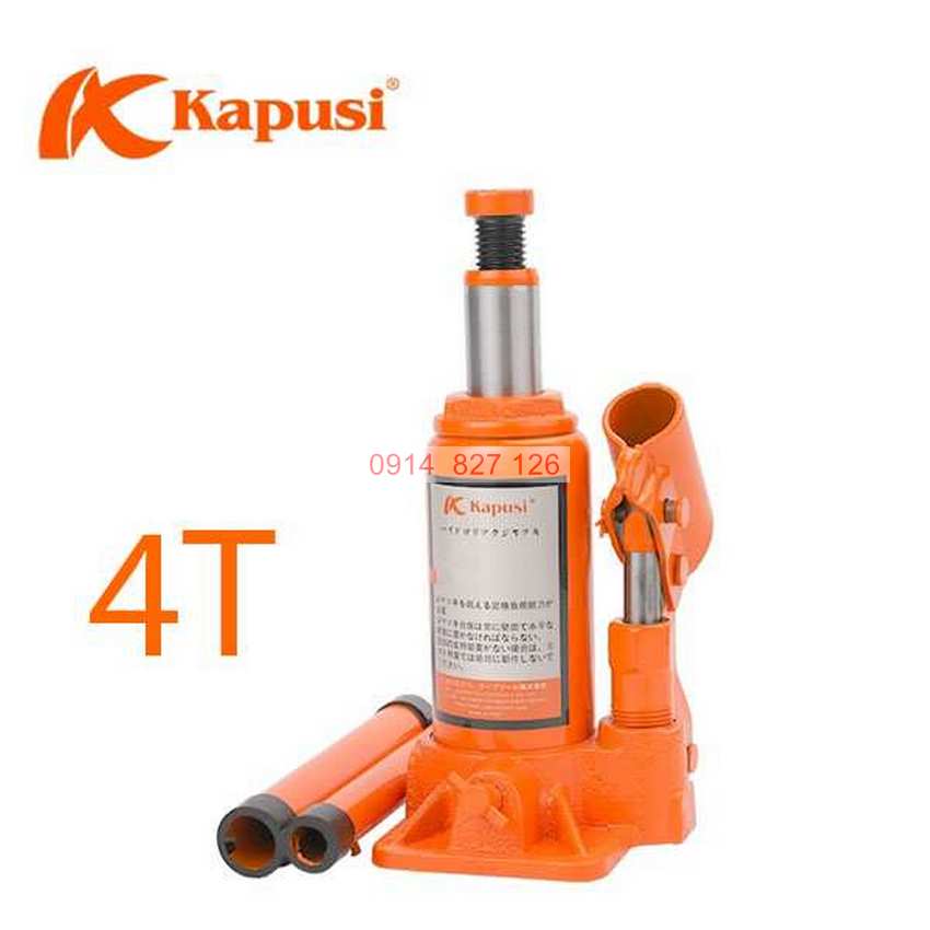 Kích đội thủy lực K-0001, K-0002 cỡ 2-4 tấn KAPUSI, chuyên dùng nâng ô tô có van an toàn