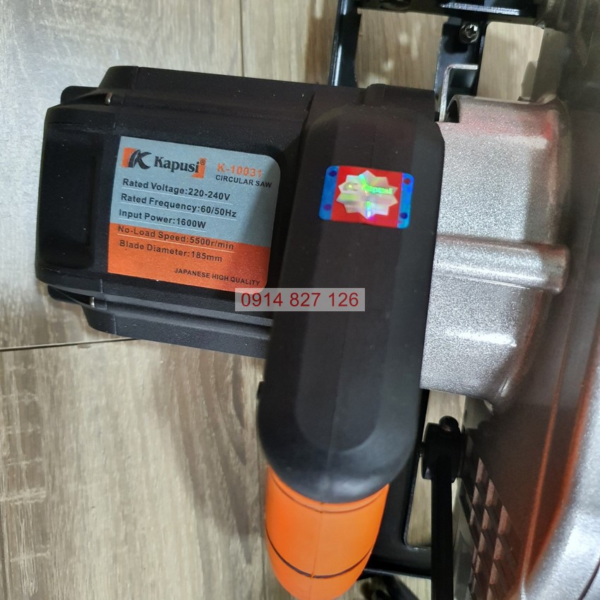 Máy cắt gạch, cắt gỗ lưỡi 185mm Kapusi K-10031 công suất 1600W cắt gỗ cực nhanh