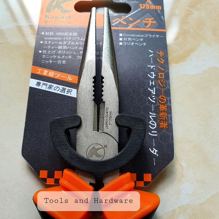 Kìm cắt - Kìm điện - Kìm nhọn cỡ 7 inch/175mm hãng Kapusi cao cấp