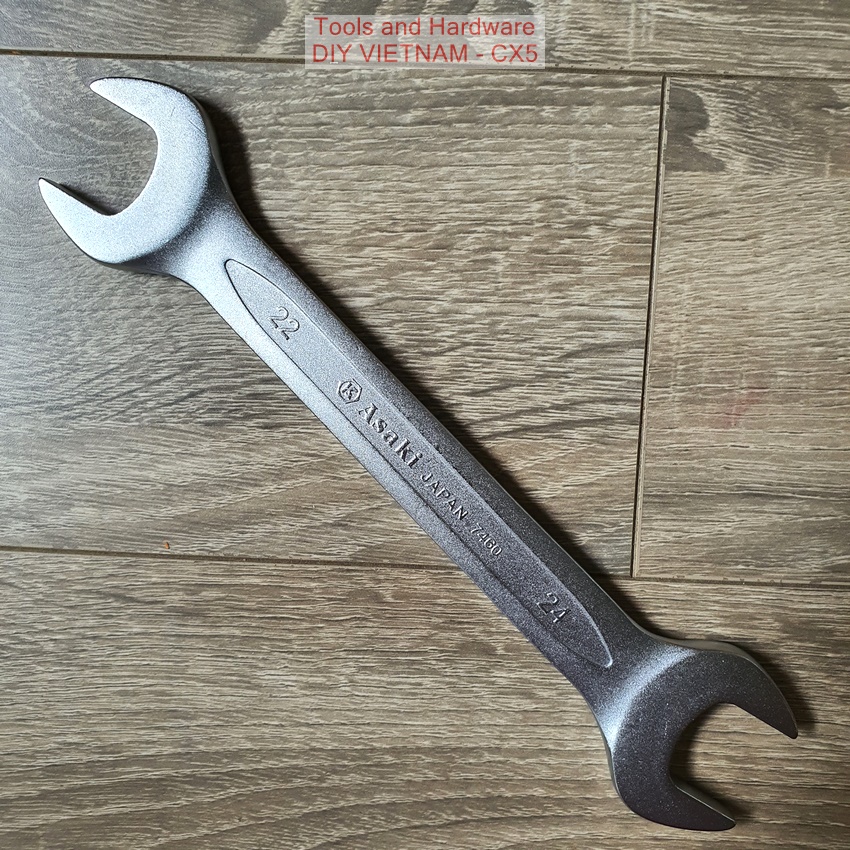 Bộ cờ lê 2 đầu mở hãng Asaki cao cấp, 8 chi tiết từ 6x7 đên 22x24mm