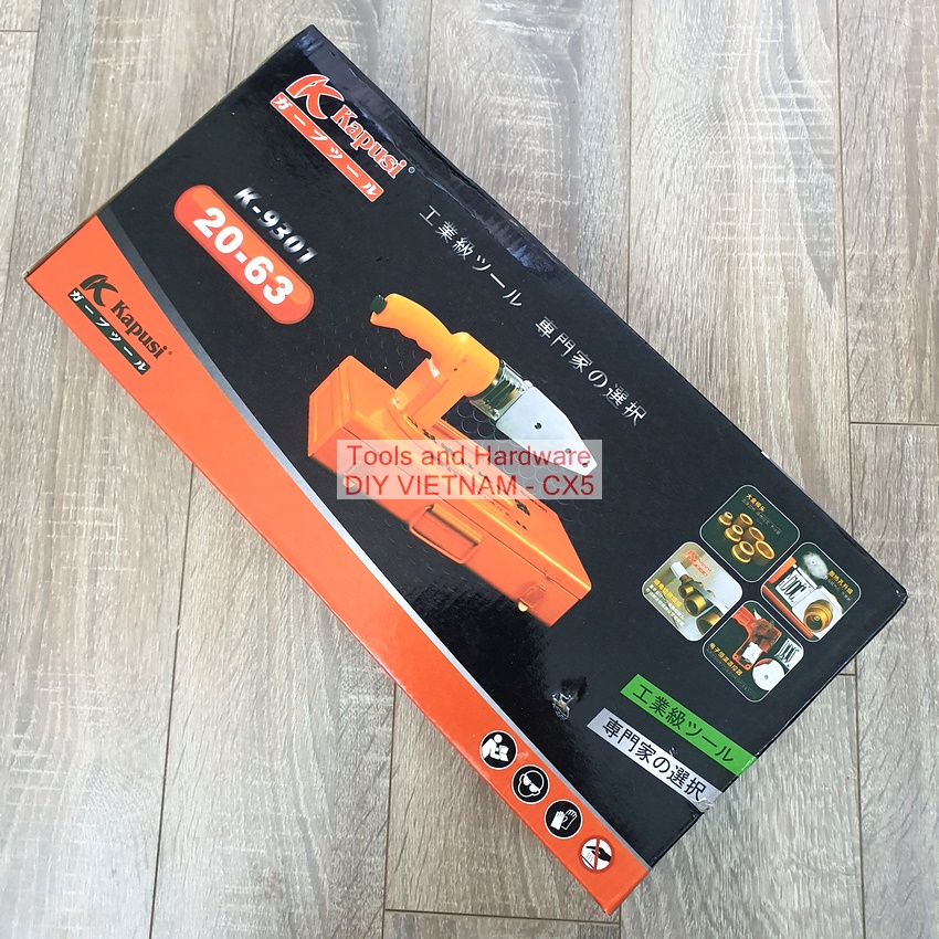 Máy Hàn Ống Nhiệt Ống Nhựa PPR PE PPC Hãng Kapusi K-9301 Phi 20 - 25 -63mm