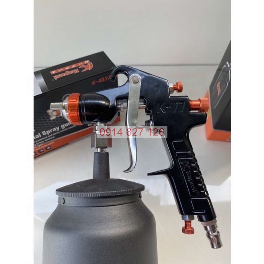 Súng phun sơn W77G 3.0 KAPUSI K-4038 bình dưới 1000CC