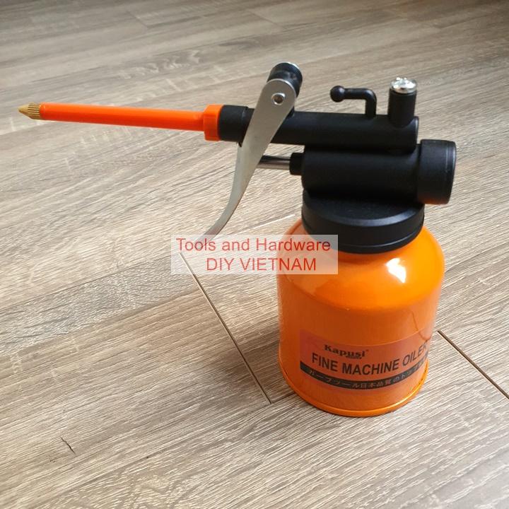 Bình Châm Nhớt, Vịt Dầu Bằng Thép 250ml Hãng Kapusi K-1050 vòi cam cứng