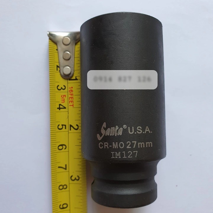 Đầu Khẩu Đen Dài 1/2 Inch KOURITSU Thép Cr-Mo Siêu Cứng - Đầu Tuýp Đen Bắn Súng 1/2 Đủ Cỡ 10-24mm BH 12 Tháng