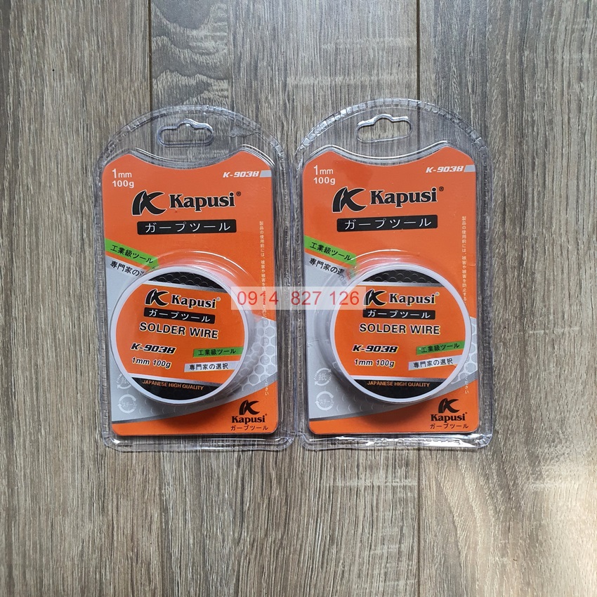 Cuộn thiếc hàn K-9038 KAPUSI, 1mm 100g thiếc hỗn hợp nhựa thông