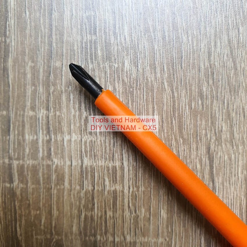 Bút thử điện cao cấp hãng Kapusi K-9086 đã kiểm định chất lượng, đầu dẹt, thân bọc cao su cách điện