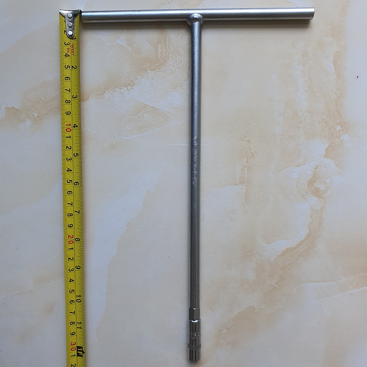 Tay Vặn Chữ T Đầu Tuýp Lục Giác KOURITSU Thân Thép Chống Gỉ Sét Đủ Cỡ Từ 8mm Đến 19mm, BH 12 Tháng