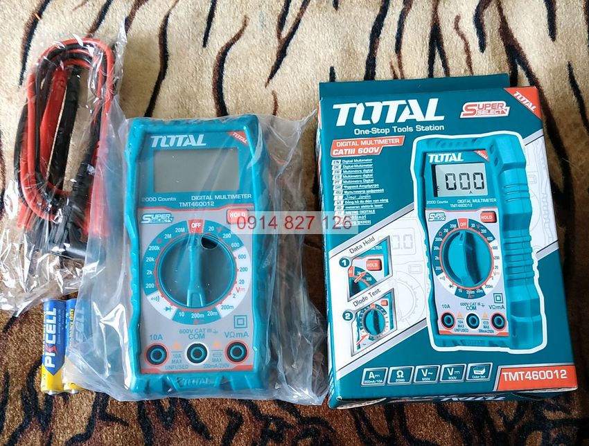 Đồng hồ đo điện vạn năng TOTAL TMT460012 màn hình LCD 2000 số đếm