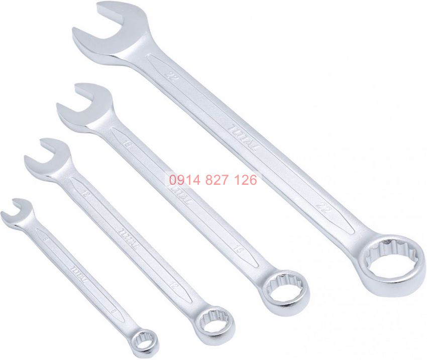 Bộ cờ lê vòng miệng gồm 12 chi tiết cỡ từ 6-24mm TOTAL THT1022121