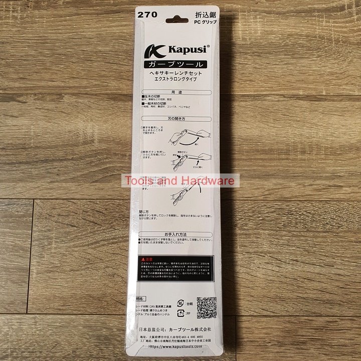 Cưa gỗ cầm tay dạng gập K-8754 hãng Kapusi cỡ lớn chiều dài 270m