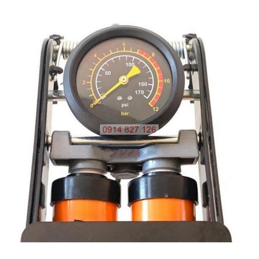Bơm đạp chân 2 ống nén khí K-3036 KAPUSI 2 Pitton, công suất 15kg/cm3, đa năng