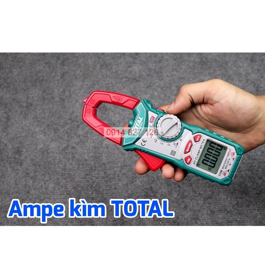 Kềm đo AC kỹ thuật số TOTAL TMT46003 ứng dụng cao Thiết bị điện vạn năng 6000 số đếm