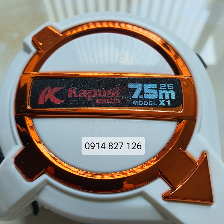 Thước rút, Thước cuộn thép Kapusi K-7057 7.5m có lỗ ban phong thủy