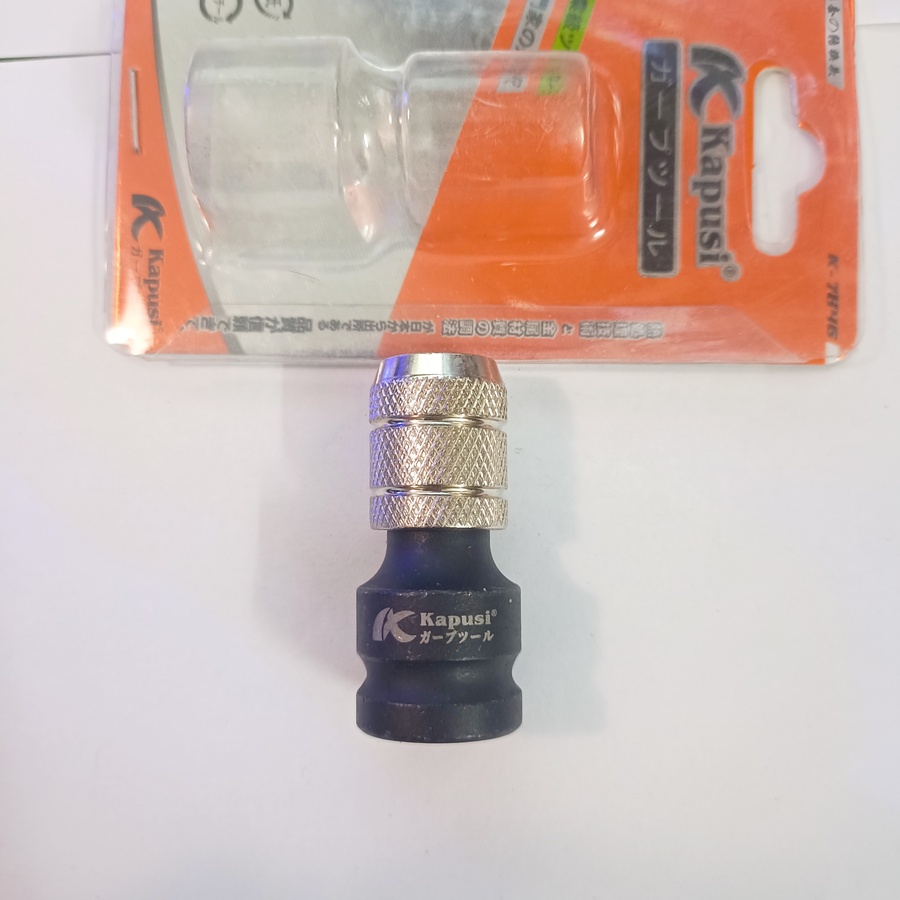 Đầu Chuyển Mở Ốc Sang Bắt Vít Kapusi K-7846 làm từ chất liệu thép CR-V, có đầu bi giữ chống trượt