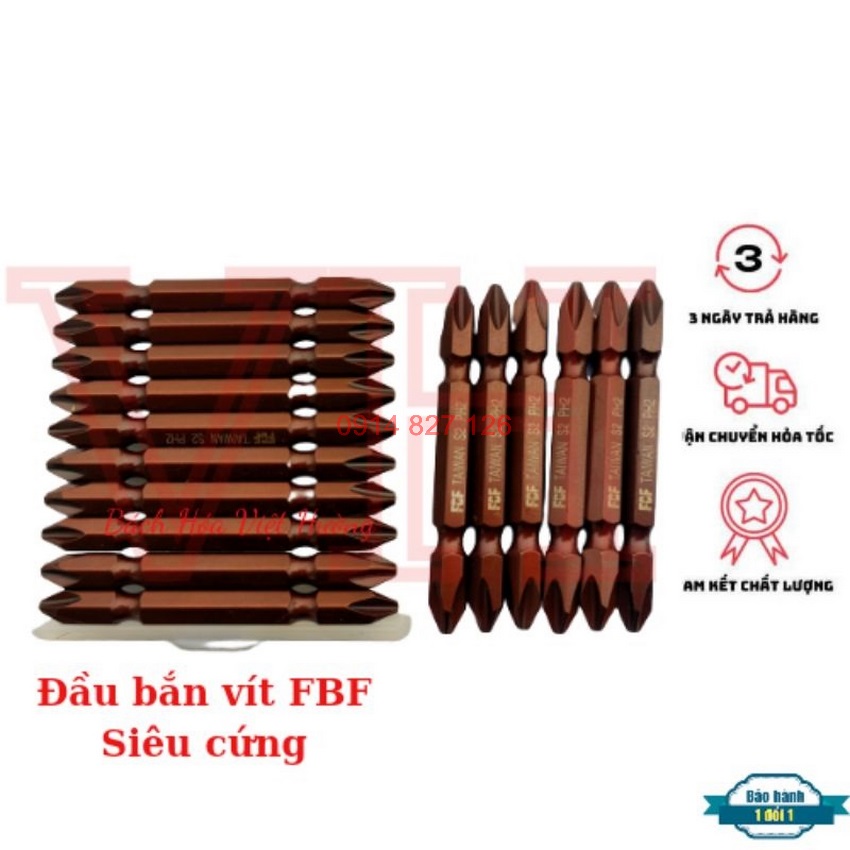 Bộ mũi vít thép PH 65mm Kapusi K-7172, 2 đầu 4 cạnh, thân lục giáp 6.35mm, thép chống gỉ