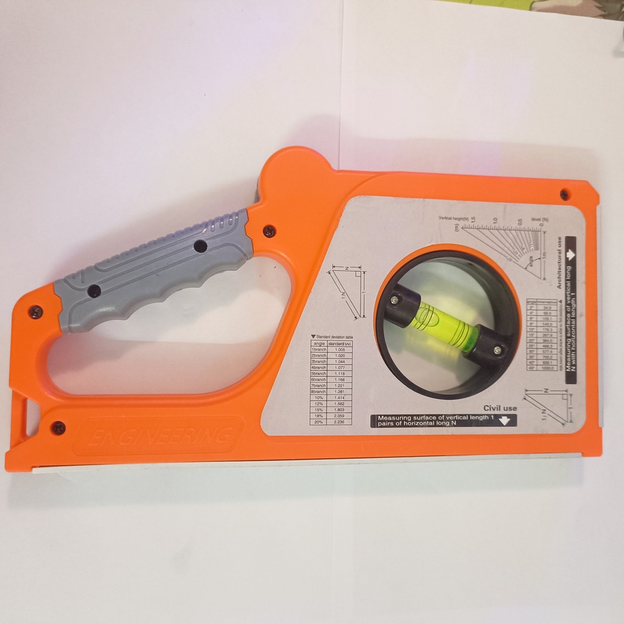 Thước Thủy Đo Góc Nghiêng Kapusi K-2808 nhựa ABS, ống thủy (livo), núm xoay điều chỉnh độ