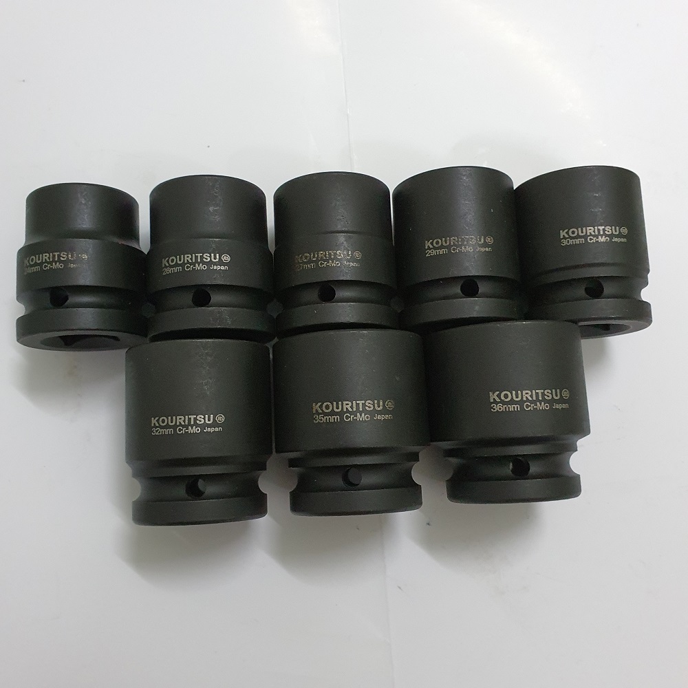 Bộ Khẩu đen 3/4 inch Kouritsu thép CR-Mo (Bộ tuýp 3/4)