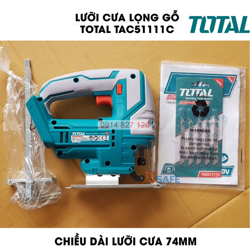 Lưỡi cưa lọng (cưa gỗ) TOTAL TAC51111C chất liệu thép carbon siêu bền, dễ dàng cắt kim loại