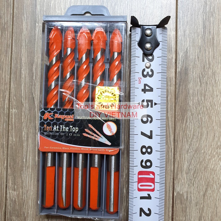 Hộp 5 Mũi khoan đa năng K-3505 hãng Kapusi phi 10mm, có tem chống hàng giả