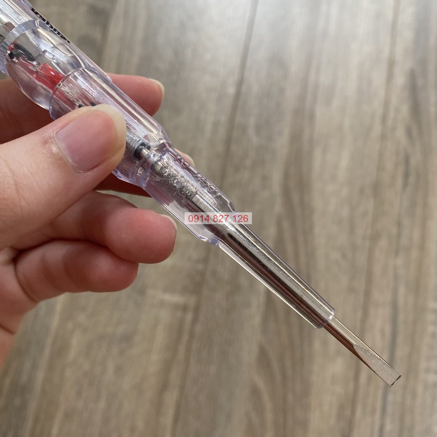 Bút thử điện cao cấp KAPUSI K-9068 kháng nước, nhựa trong suốt