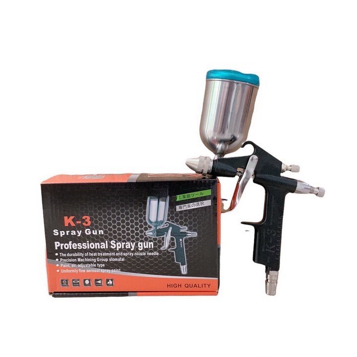 Súng phun sơn mimi cầm tay K3 KAPUSI K-4019, chất liệu nhôm dùng khí nén