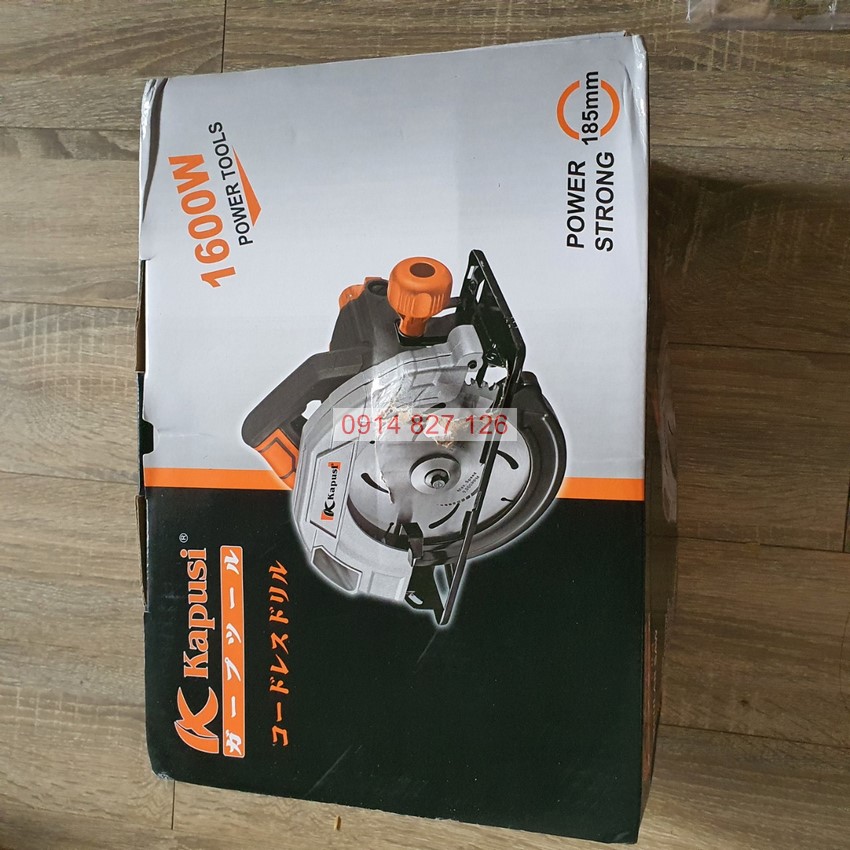 Máy cắt gạch, cắt gỗ lưỡi 185mm Kapusi K-10031 công suất 1600W cắt gỗ cực nhanh