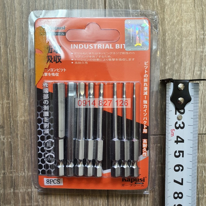 Bộ đầu bắn ốc lục giác trắng KAPUSI Nhật Bản 1.5-8mm