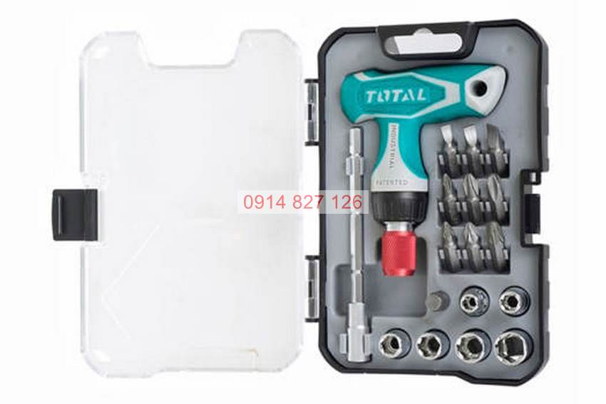 Bộ tua vít 24 chi tiết TOTAL TACSD30186 linh hoạt, chất liệu CR-V