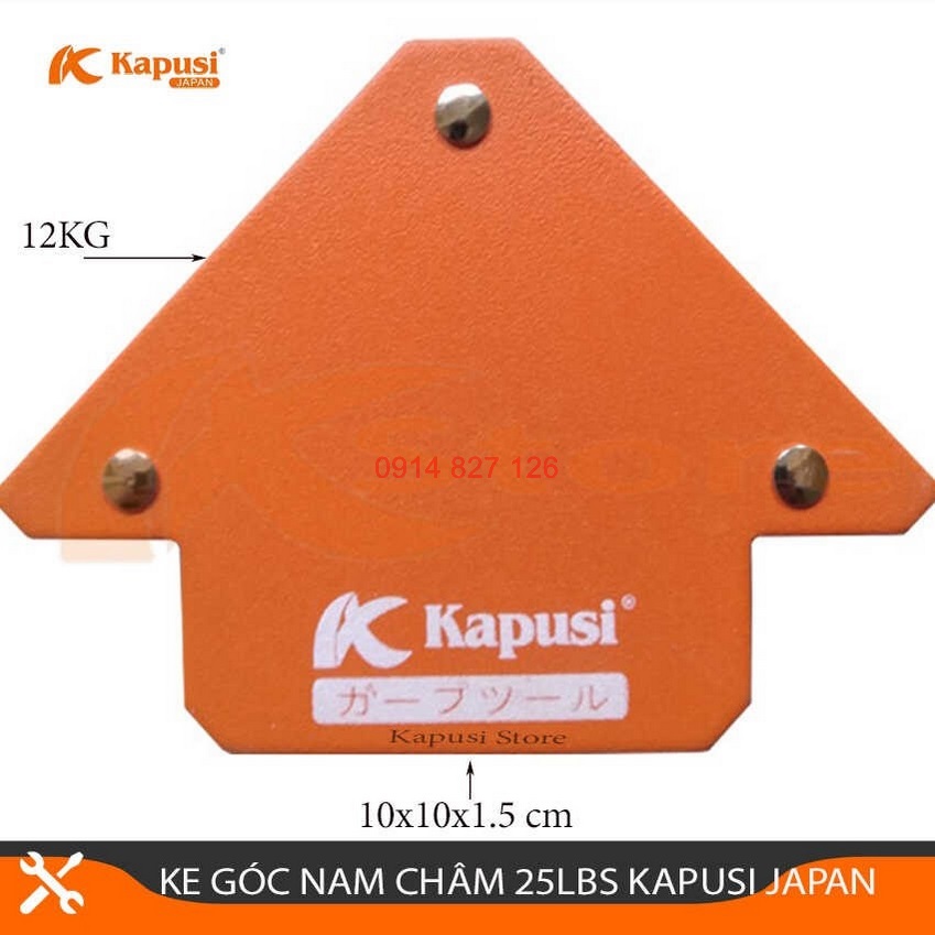 Ke góc nam châm Kapusi Japan K-2021, K-2022, K-2023, Nam châm ke góc vuông 12kg, 22kg, 33kg