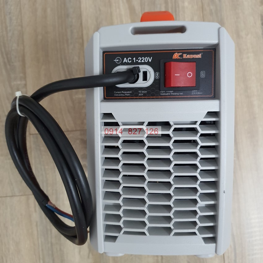 Máy hàn điện tử 250A KAPUSI K-00023, màn hình hiển thị thông số chống giật